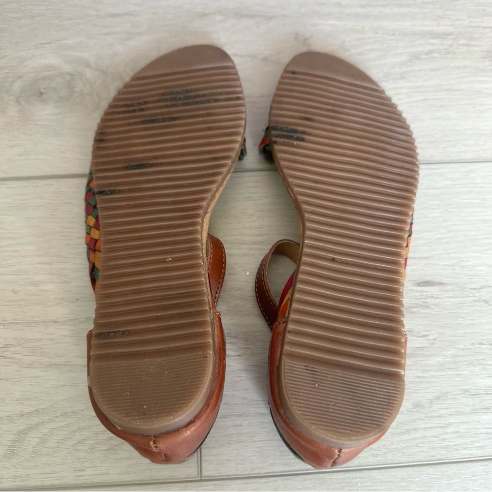 Calza Hortegas Mexican Huarache Sandals Handwoven Aztec Southwestern Leather 7 - Picture 6 of 9